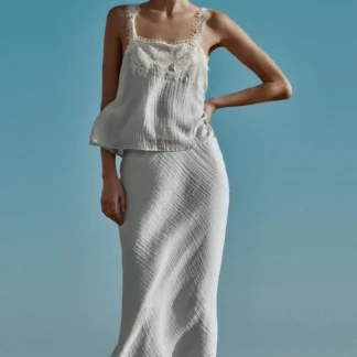 ZARA CRINKLE-EFFECT LACE TOP