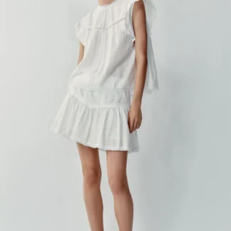 ZARA ROMANTIC LACE INSERT TOP