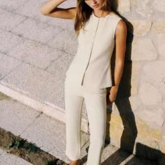 ZARA COVERED BUTTON WAISTCOAT