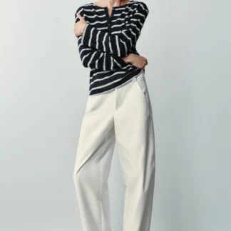 ZARA STRIPED HENLEY T-SHIRT