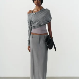 ZARA MIDI SKIRT WITH BELT LOOPS