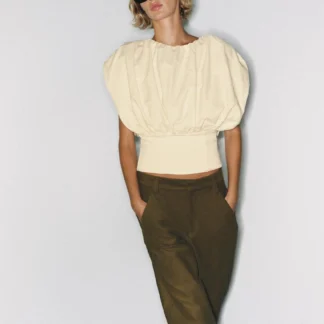 ZARA CONTRAST BALLOON TOP