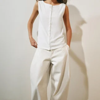 ZARA BUTTONED SLEEVELESS TOP