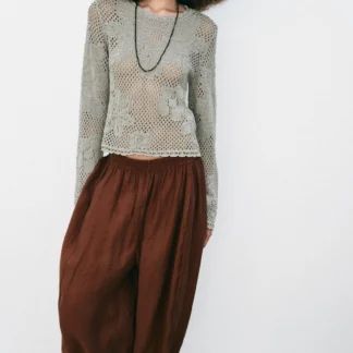 ZARA POINTELLE KNIT JUMPER