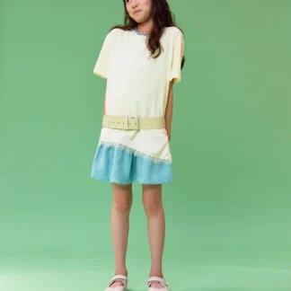 ZARA LINEN BLEND RUFFLED DRESS