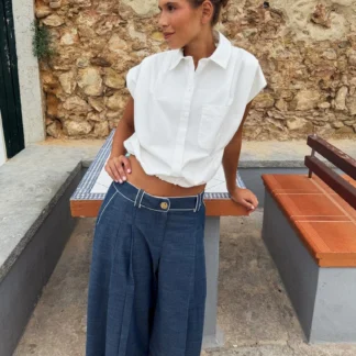 ZARA LONG BERMUDA SHORTS WITH CONTRAST PIPING