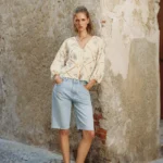 ZARA BLOUSE WITH LADDER STITCH AND EMBROIDERY