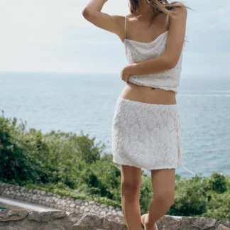 ZARA MINI SEQUIN SKIRT WITH BOWS