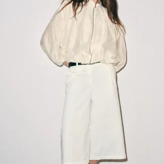 ZARA PLEATED BOMBER JACKET