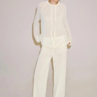 ZARA SEMI-SHEER FLOWING TROUSERS