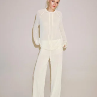 ZARA FLUID SEMI-SHEER SWEATSHIRT