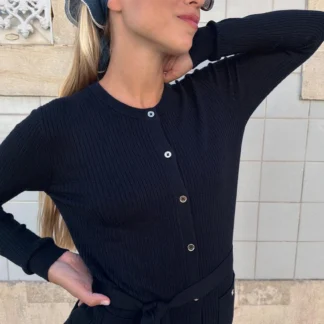 ZARA RIB KNIT CARDIGAN WITH BELT