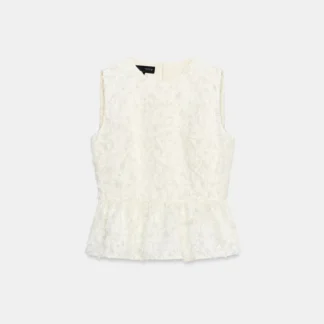 ZARA FRAYED PEPLUM BLOUSE