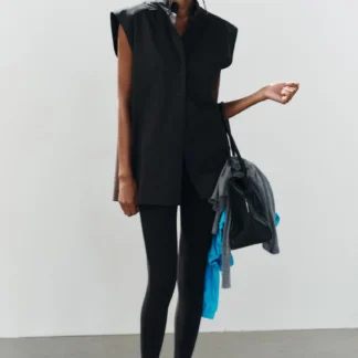 ZARA SLEEVELESS POPLIN SHIRT