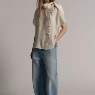 ZARA ZW COLLECTION SHIRT WITH FROG FASTENING