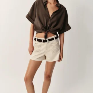 ZARA Z1975 CROCHET POCKET SHORTS