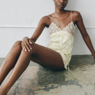 ZARA FLORAL PRINT LACE PLAYSUIT