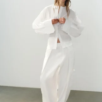 ZARA SATIN BALLOON CARGO TROUSERS