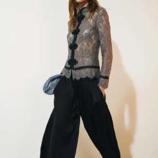 ZARA ZW COLLECTION LACE SHIRT WITH FROG FASTENING