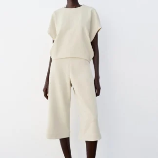 ZARA WIDE-LEG BERMUDA SHORTS