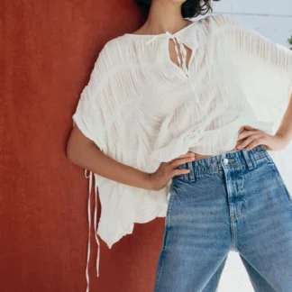 ZARA TEXTURED CAPE TOP