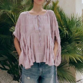 ZARA TEXTURED CAPE TOP
