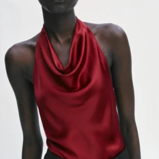 ZARA SATIN HALTER TOP