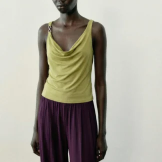ZARA DRAPED DETAIL TOP