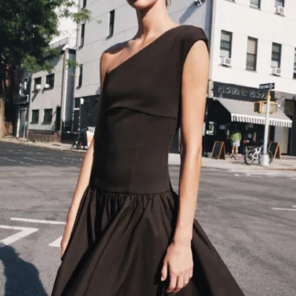 ZARA CONTRASTING ASYMMETRIC DRESS