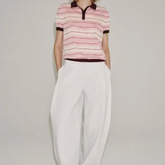 ZARA STRIPED KNIT POLO SHIRT
