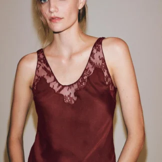 ZARA ZW COLLECTION LACE LINGERIE-STYLE TOP