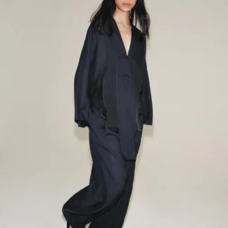 ZARA ZW COLLECTION CROSSOVER SHIRT WITH FROG FASTENING