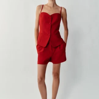 ZARA SWEETHEART NECKLINE WAISTCOAT