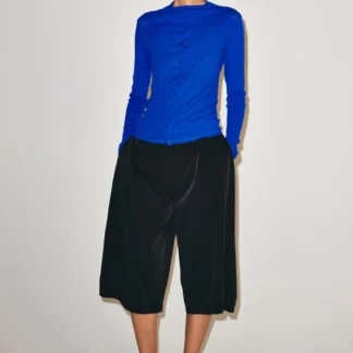 ZARA BUTTONED HIGH NECK T-SHIRT