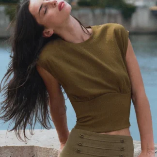 ZARA TEXTURED CORSETRY-INSPIRED TOP