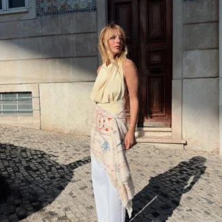 ZARA FLOWING DRAPED TOP