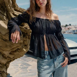 ZARA TOP WITH MATCHING LACE