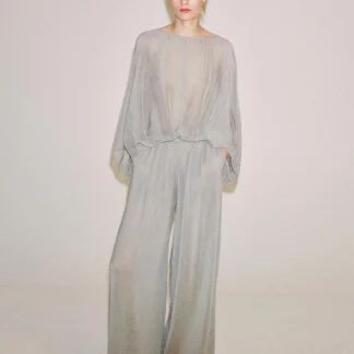 ZARA SEMI-SHEER PALAZZO TROUSERS