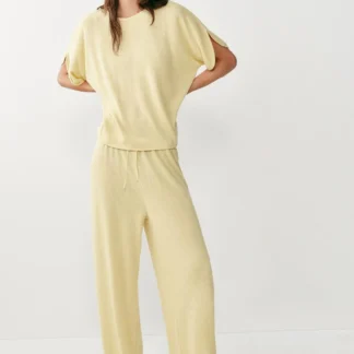 ZARA RUSTIC WIDE-LEG TROUSERS