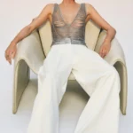 ZARA ZW COLLECTION PLEATED WIDE-LEG TROUSERS