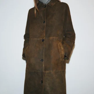 ZARA ZW COLLECTION 100% LEATHER LONG COAT