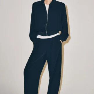 ZARA ZW COLLECTION BOMBER JACKET WITH SHOULDER PADS