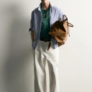 ZARA STRIPED RELAXED FIT SHIRT