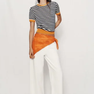 ZARA STRIPED KNIT TOP