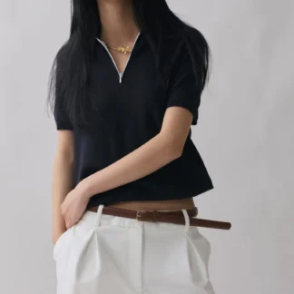ZARA DARTED BERMUDA SHORTS WITH BELT