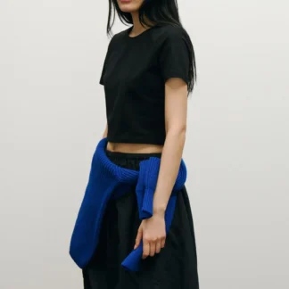 ZARA SHORT SLEEVE CROPPED T-SHIRT