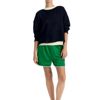 ZARA CONTRAST SATIN SHORTS