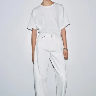 ZARA ZW COLLECTION MID-RISE RELAXED ANKLE JEANS