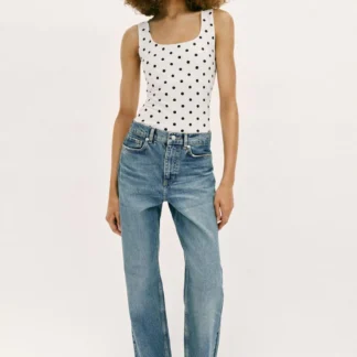 ZARA WIDE STRAP POLYAMIDE T-SHIRT