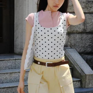 ZARA WIDE STRAP POLYAMIDE T-SHIRT
